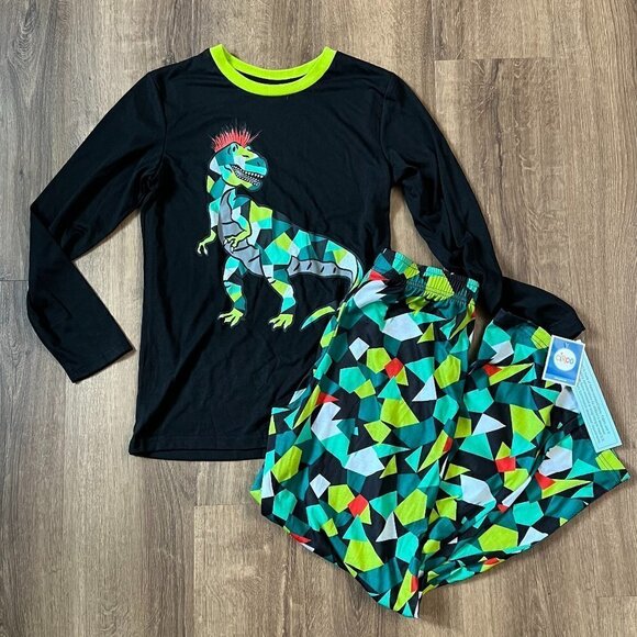 NWT Circo Dinosaur Long PJ Set Sz L - Picture 1 of 11